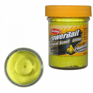 Паста форелевая Berkley Powerbait Dough Natural Scent Garlic - Sunshine Yellow 50гр