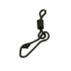 Вертлюжки с застёжкой Silver Stream Rolling Swivel with Hook Snap №4, Black