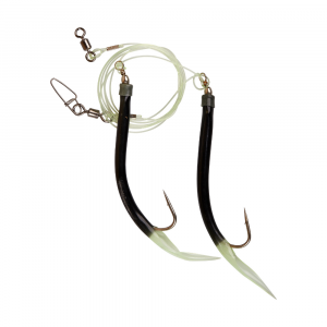 Усиленная ставка дроп шот с двумя крючками Gummi Makk 12/0 Black-Black