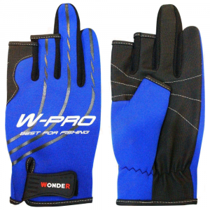 Перчатки неопреновые Wonder синие с черным с двумя пальцами L