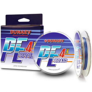 Шнур Dunaev Braid PE X4 150м 0.10мм 3.8кг Multicolor