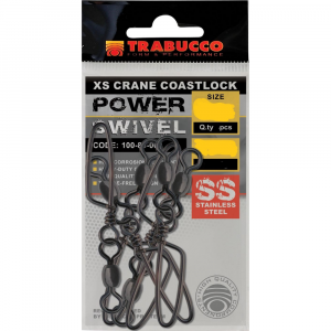 Вертлюги c карабином усиленные Trabucco X-Strong Crane Power Swivels №1 225кг