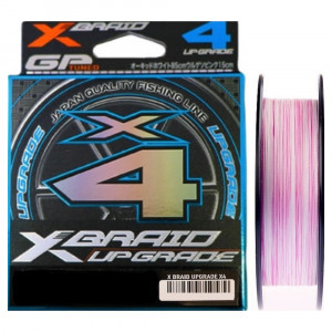Шнур плетеный YGK X-Braid Upgrade X4 100м #0.3 белый-розовый