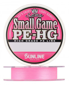 Плетёный шнур Sunline Small Game PE HG New 150м #0.3 Розовый