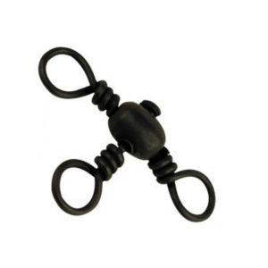 Вертлюжки тройные Т-образные Silver Stream Crossline Swivel №10, Black