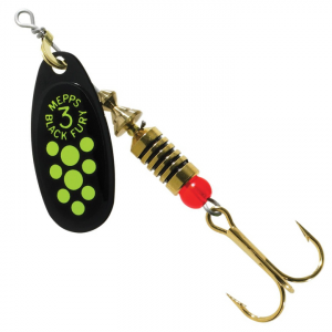 Вращающаяся блесна Mepps Comet Black Fury №3 black-fluo-chart