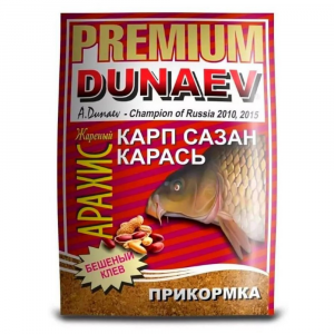 Прикормка Dunaev Premium Карп-Сазан Жареный арахис 1кг