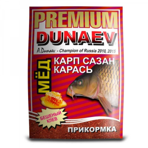 Прикормка Dunaev Premium Карп-Сазан Мёд красная 1кг