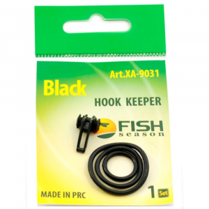 Держатель крючка на бланк удилища Hook Keeper Fish Season чёрный