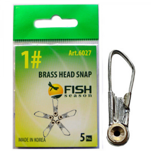 Застёжка для скользящего поплавка Brass Head Snap №1