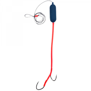 Оснастка для ловли сома с поплавком и двумя крючками 6/0 и 4/0