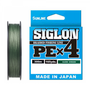 Шнур плетёный Sunline Siglon PEx4 Dark Green 150m #0.2