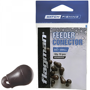 Фидерный коннектор для поводка Flagman (Big + Small) Brown