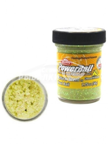 Паста форелевая Berkley Natural Scent Trout Bait Cheese Light Green 50гр Сыр