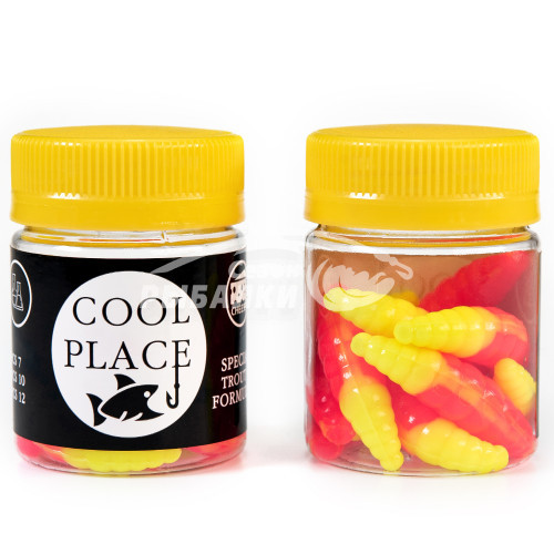 Силиконовая приманка Cool Place Maggot 4см сыр цвет 09