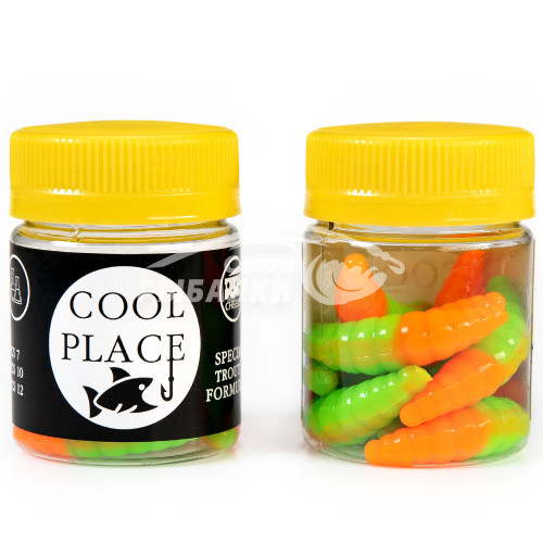 Силиконовая приманка Cool Place Maggot 4см сыр цвет 018