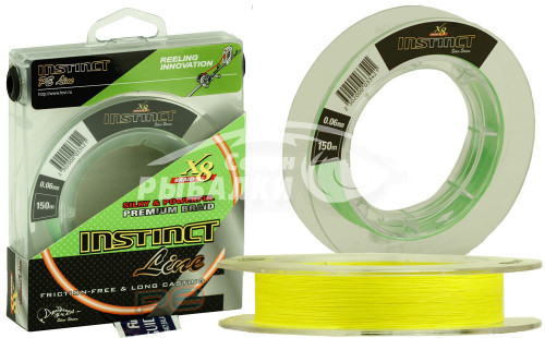 Плетёный шнур Серебряный ручей INSTINCT Line IL-18Y 150м 0.18мм желтый-флю