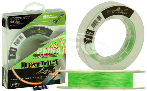 Плетёный шнур Серебряный ручей INSTINCT Line IL-06G 150м 0.06мм зелёный-флю