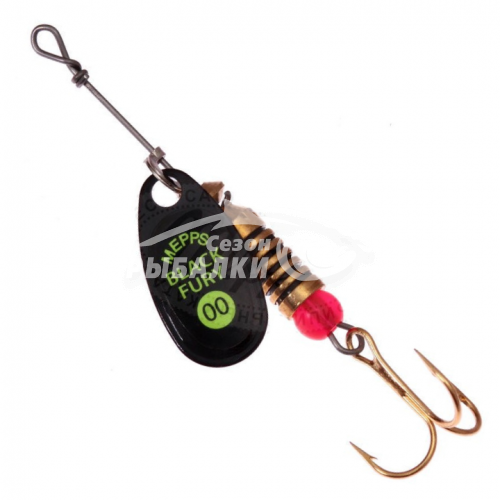 Вращающаяся блесна Mepps Comet Black Fury №00 black-fluo-chart