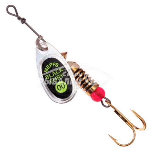 Вращающаяся блесна Mepps Comet Black Fury №00 silver-fluo-chart