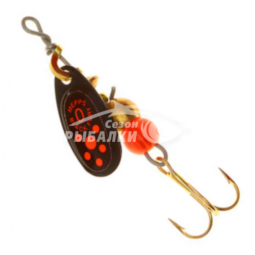 Вращающаяся блесна Mepps Comet Black Fury №0 black-fluo-orange