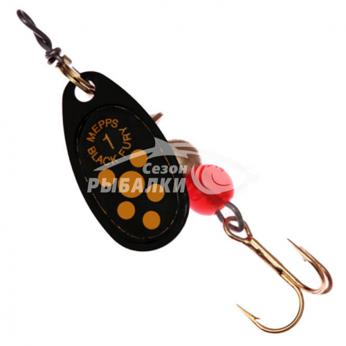 Вращающаяся блесна Mepps Comet Black Fury №1 black-yellow