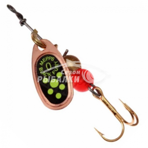 Вращающаяся блесна Mepps Comet Black Fury №1 copper-fluo-chart