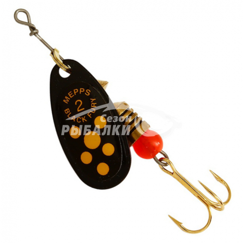 Вращающаяся блесна Mepps Comet Black Fury №2 black-yellow