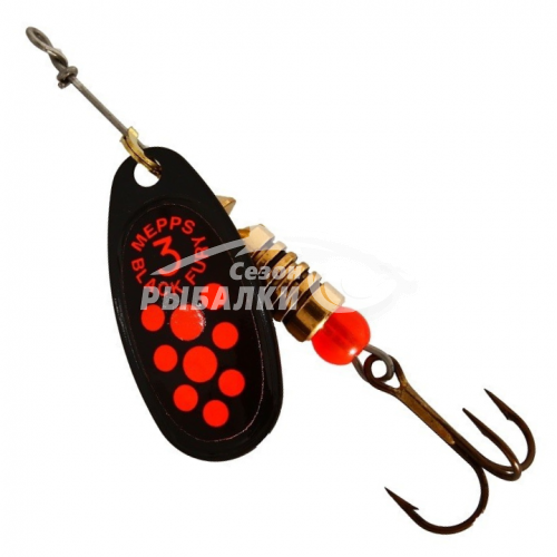 Вращающаяся блесна Mepps Comet Black Fury №3 black-fluo-orange
