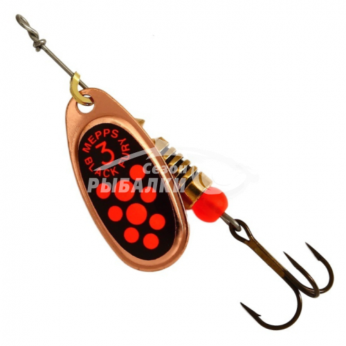 Вращающаяся блесна Mepps Comet Black Fury №3 copper-fluo-orange