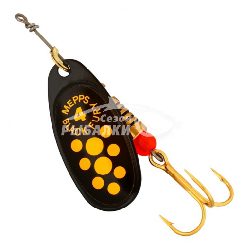 Вращающаяся блесна Mepps Comet Black Fury №4 black-yellow