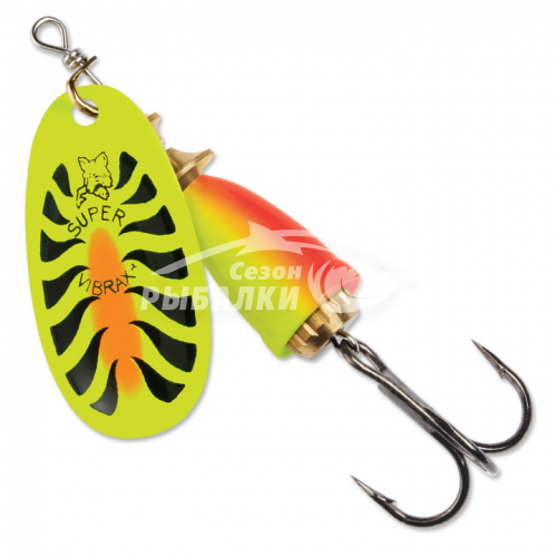 Блесна вращающаяся Blue Fox Vibrax Fluorescent №4 цвет FT