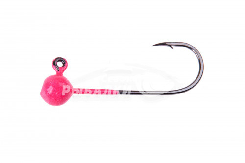 Джиг-головка шар 0.3гр крючок №6 цвет - розовый