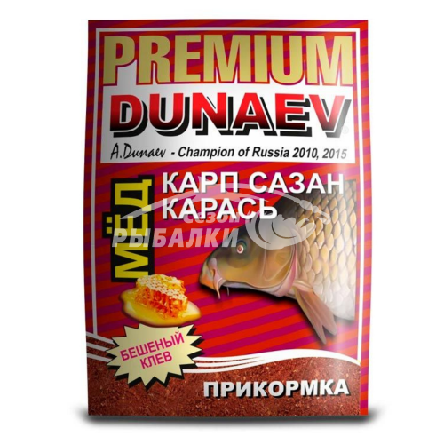 Прикормка Dunaev Premium Карп-Сазан Мёд красная 1кг
