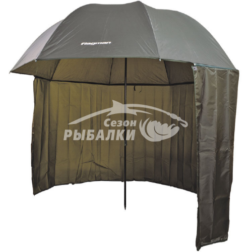 Зонт рыболовный Flagman зеленый нейлон с тентом d2,5м