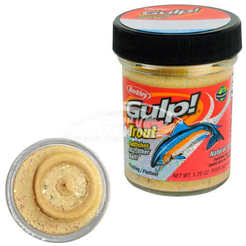 Паста форелевая Berkley Gulp Trout Dough Natural Scent Garlic-Chunky Cheese 50гр