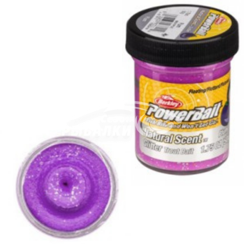 Паста форелевая Berkley Natural Scent Glitter Trout Bait Plum 50гр