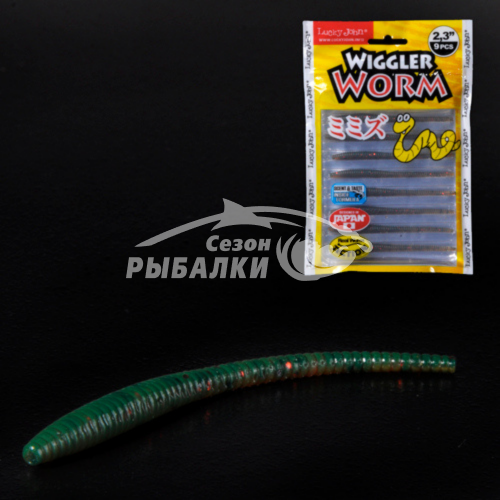 Мягкая съедобная приманка Lucky John Pro Series Wiggler Worm 2.3 цвет PA16