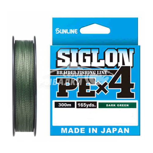 Шнур плетёный Sunline Siglon PEx4 Dark Green 150m #0.2