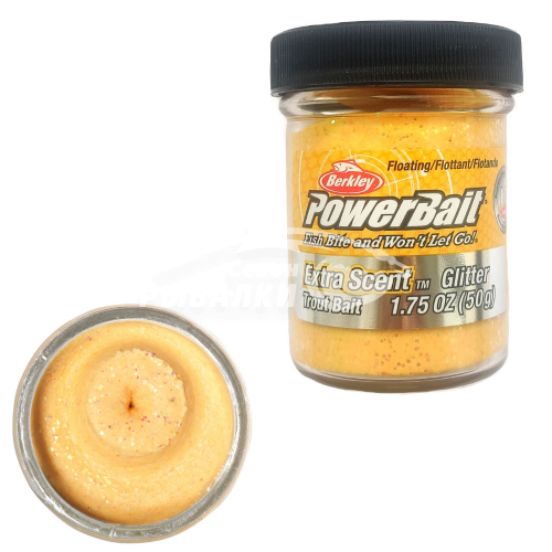 Паста форелевая Berkley Powerbait Natural Scent Glitter Trout Bait Salmon Egg 50гр