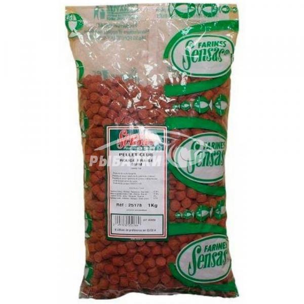 Пеллетс Sensas Club Rouge Fraise 14мм 1кг