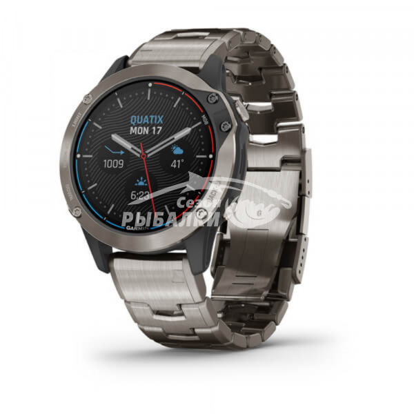 Морские часы Garmin QUATIX 6 Sapphire титановый с титановым ремешком