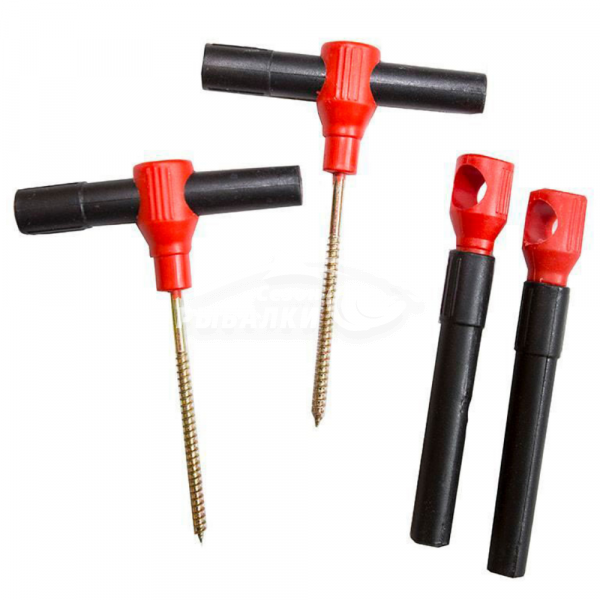 Ввертыши-саморезы для зимней палатки в упаковке 4 штуки