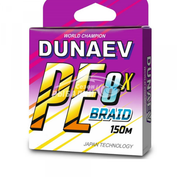 Шнур Dunaev Braid PE X8 150м 0.20мм 14.8кг Зелёный