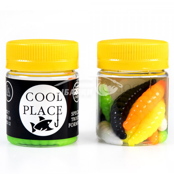 Силиконовая приманка Cool place Maggot 4см сыр, Mix7