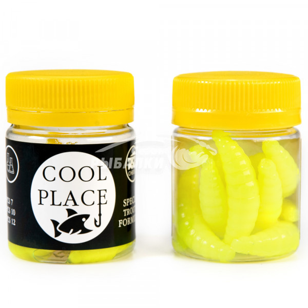 Силиконовая приманка Cool Place Maggot 4см сыр цвет 4