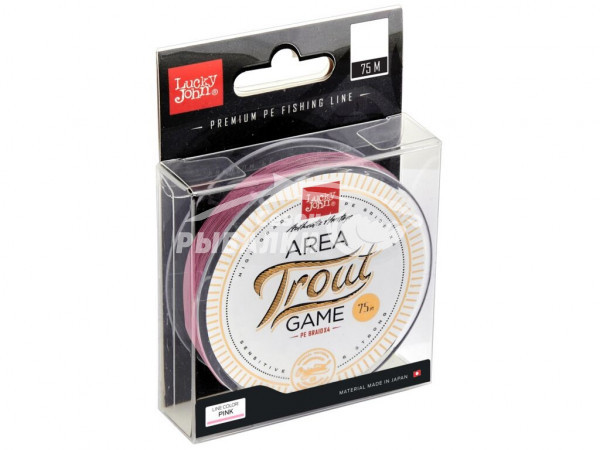 Плетёный шнур Lucky John Area Trout Game Braid Pink 75м 0.112мм