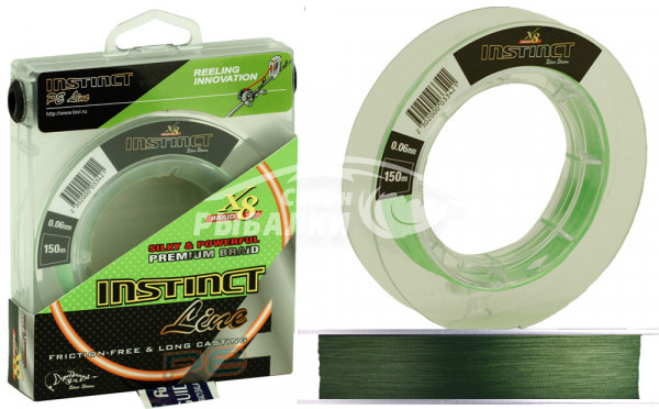 Плетёный шнур Серебряный ручей INSTINCT Line IL-10MG 150м 0.1мм тёмно-зелёный