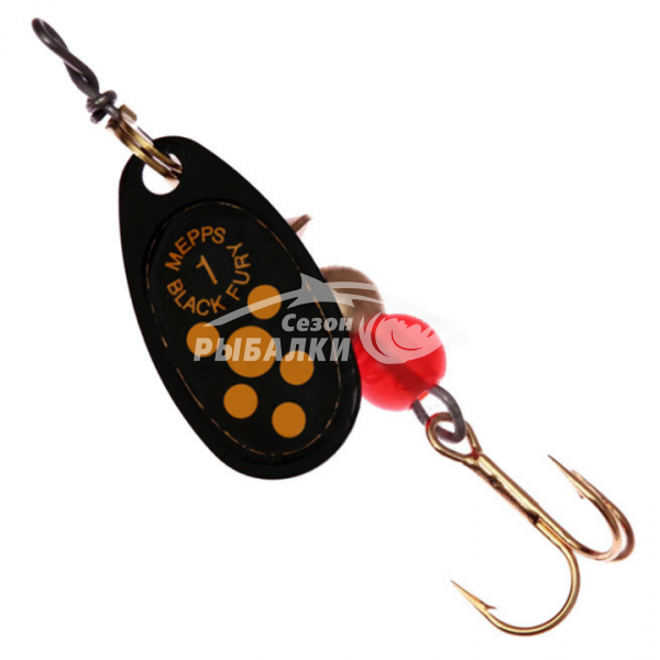 Вращающаяся блесна Mepps Comet Black Fury №1 black-yellow