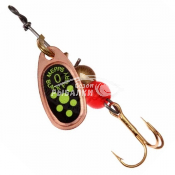 Вращающаяся блесна Mepps Comet Black Fury №1 copper-fluo-chart